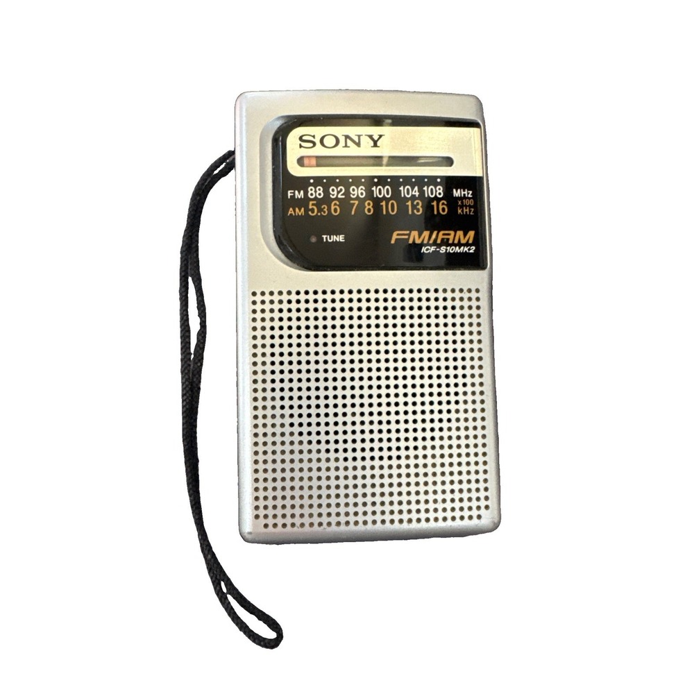 Sony ICF-S10MK2  New/Sealed 2 Band Pocket AM/FM Radio EUC Works